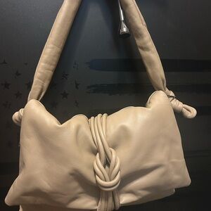 Giana Milani Elegant Taupe Knot-Detail Women's Bag